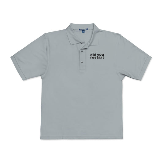 Sysadmin Polo Shirt - Did You Restart? Unisex Embroidered